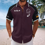 Brisbane Broncos 2025 Premiership Short Sleeve Button-Down Shirt – TANTN17703