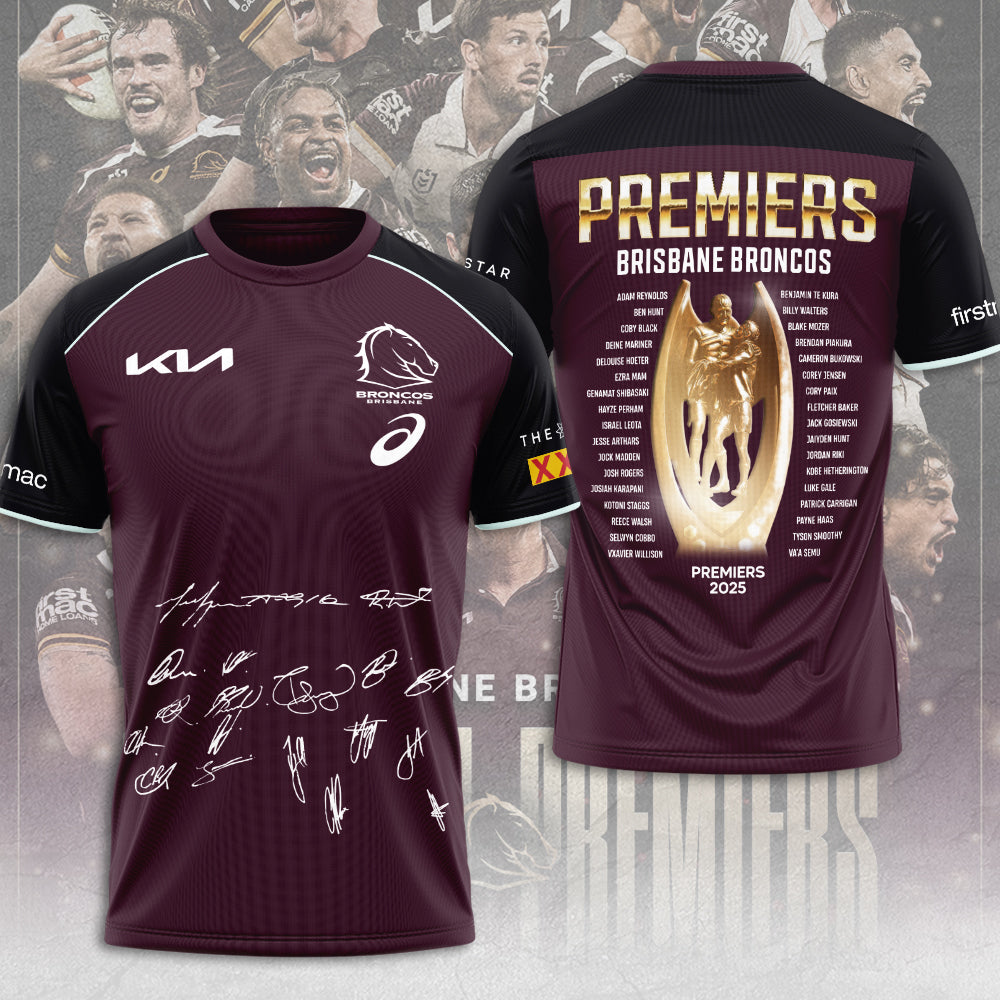 Brisbane Broncos 2025 Premiership 3D Apparel – TANTN17904