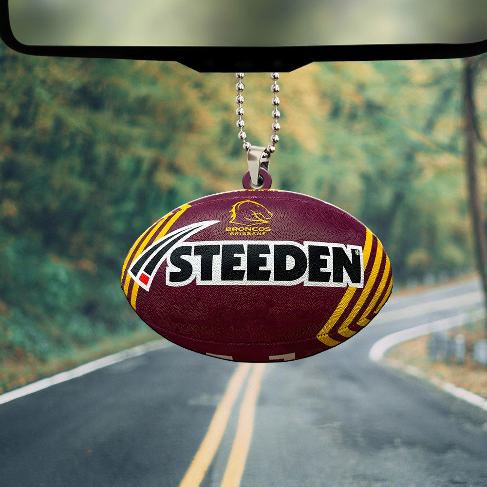 Brisbane Broncos Custom Shape 2-Side Printed Car Ornament – MAITM13359
