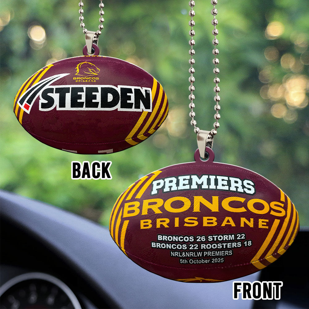 Brisbane Broncos Custom Shape 2-Side Printed Car Ornament – MAITM13359