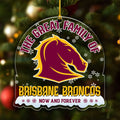 Brisbane Broncos Custom Shape Clear 1-Side Printed Acrylic Ornament – VANDH 3523