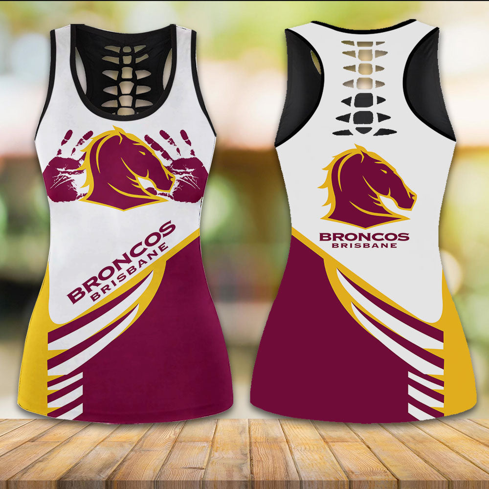 Brisbane Broncos Hollow Tank Top Leggings – VANDH 1075