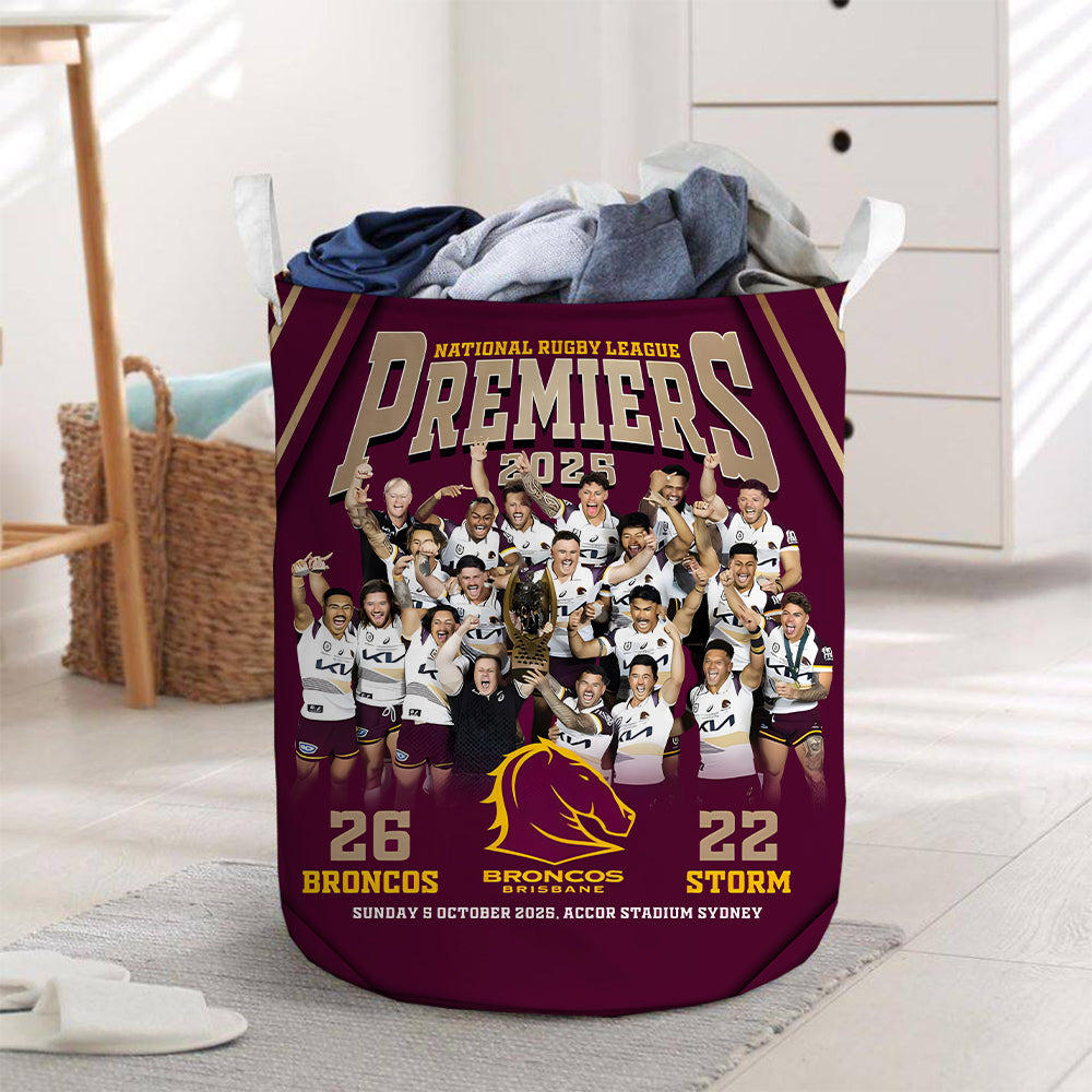 Brisbane Broncos Premiers 2025 Laundry Basket – TANTN17307