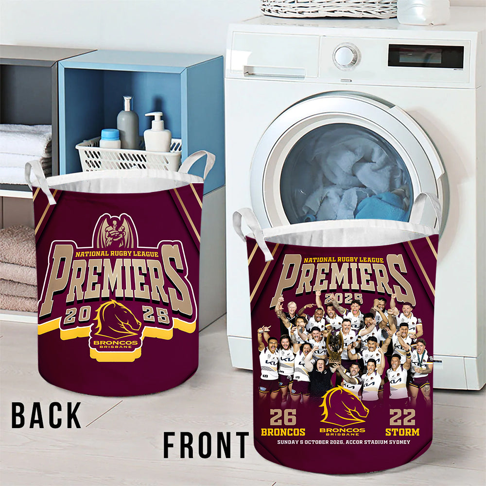 Brisbane Broncos Premiers 2025 Laundry Basket – TANTN17307
