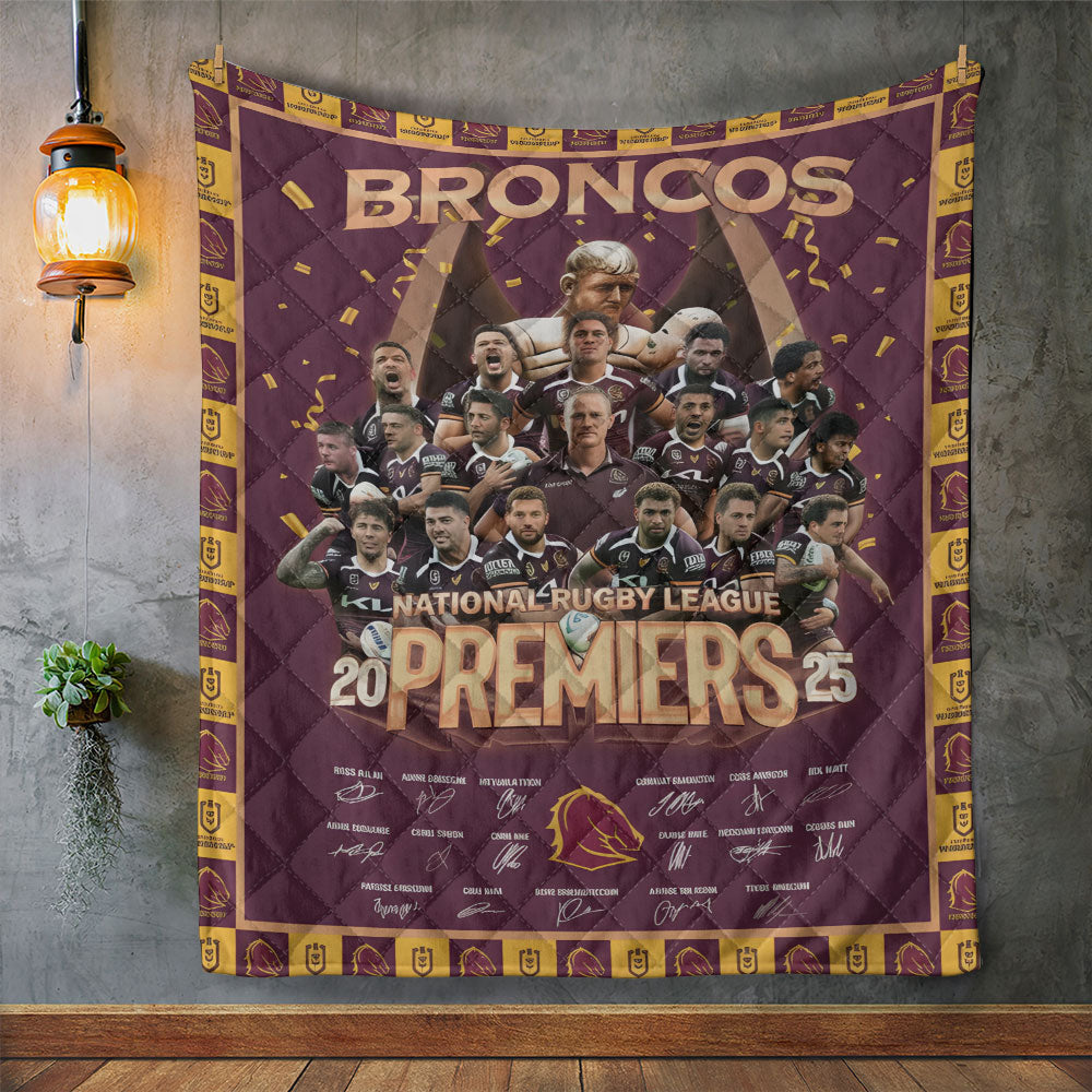 Brisbane Broncos Premiers 2025 Quilt Blanket – TANTN17257