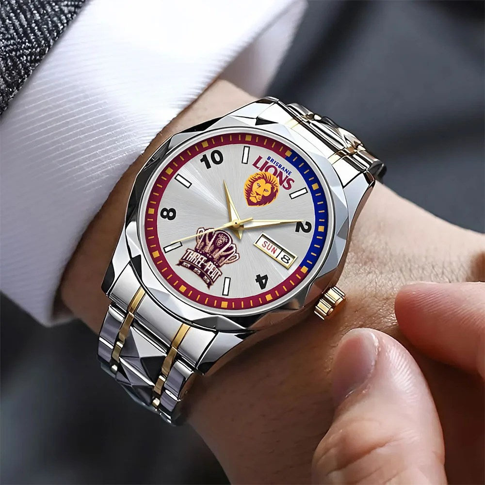 Brisbane Lions 2026 AFL Premiers Alloy Luxury Quartz Watch – TANTN25839