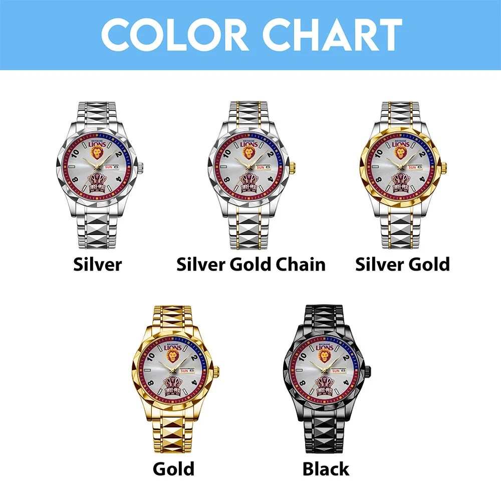 Brisbane Lions 2026 AFL Premiers Alloy Luxury Quartz Watch – TANTN25839