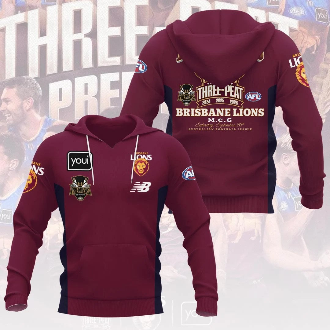 Brisbane Lions 2026 AFL Premiers 3D Apparel – HOATT21336