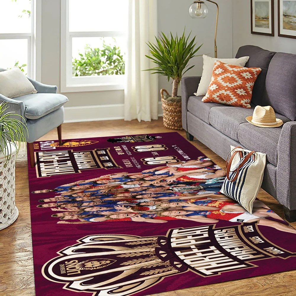 Brisbane Lions 2026 AFL Premiers Rectangular Rug – TMTHU9626
