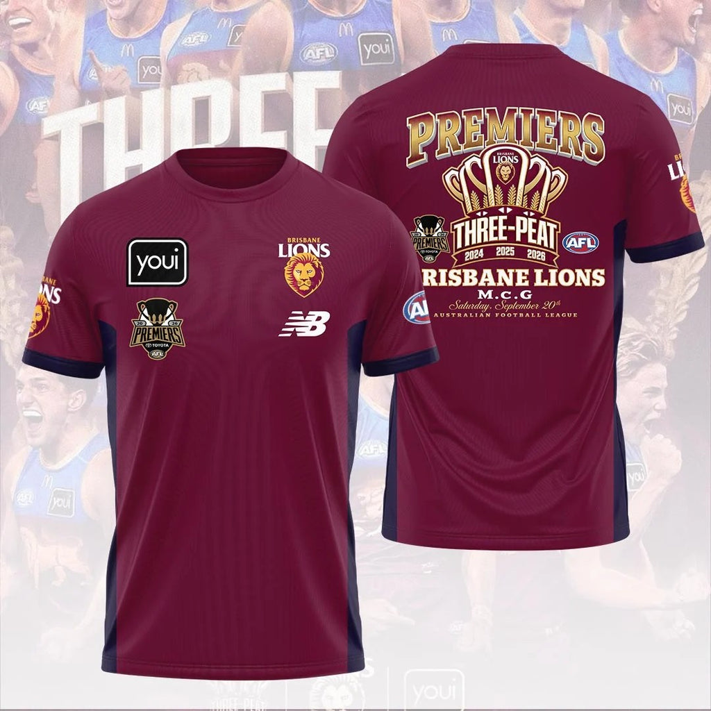 Brisbane Lions 2026 AFL Premiers 3D Apparel – HOATT21336