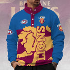 Brisbane Lions 3D Snap Button Collar Sweatshirt – TANTN16493
