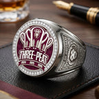 Brisbane Lions Threepeat Premiers 3D Engraved Ring – TMTHU9591