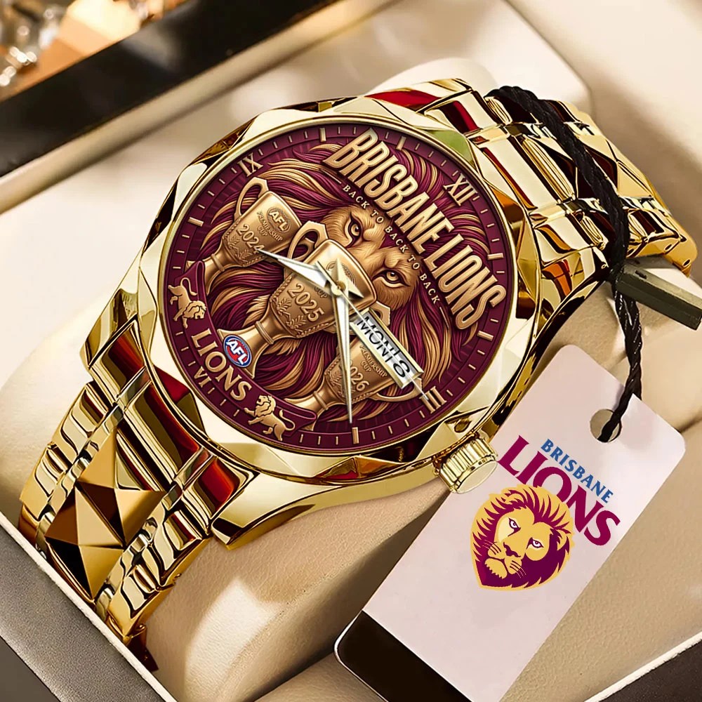 Brisbane Lions Threepeat Premiers Alloy Luxury Quartz Watch – TMTHU9585