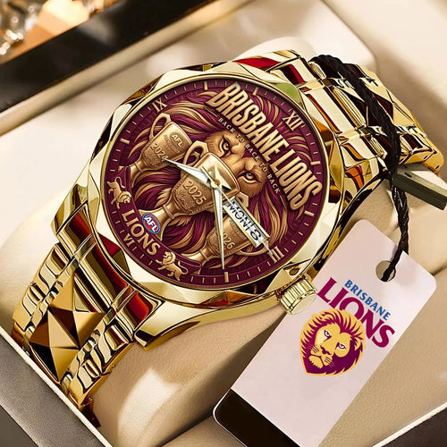 Brisbane Lions Threepeat Premiers Alloy Luxury Quartz Watch – TMTHU9585