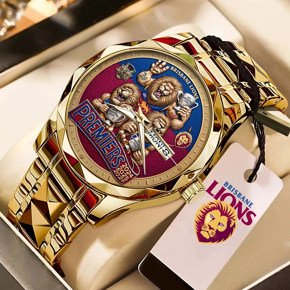 Brisbane Lions Threepeat Premiers Alloy Luxury Quartz Watch – TMTHU9595