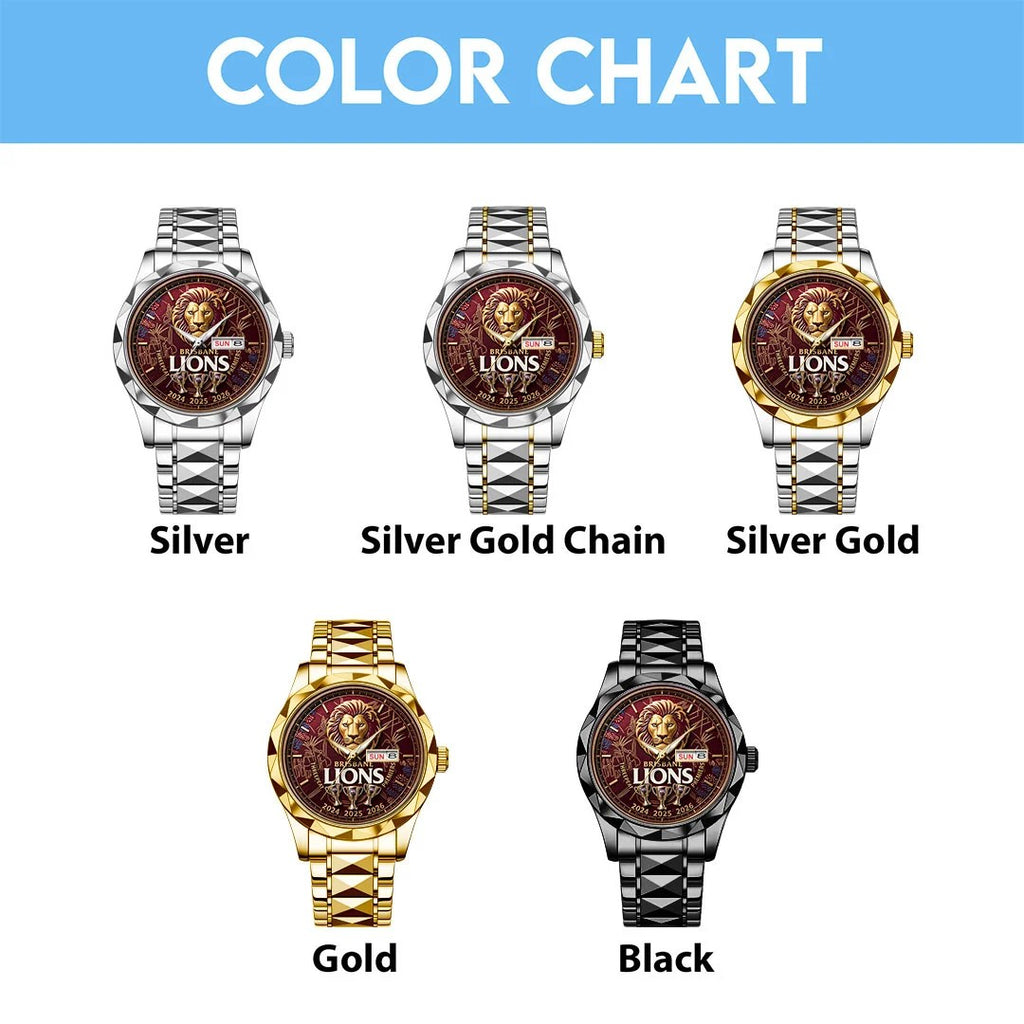 Brisbane Lions Threepeat Premiers Alloy Luxury Quartz Watch – TMTHU9713