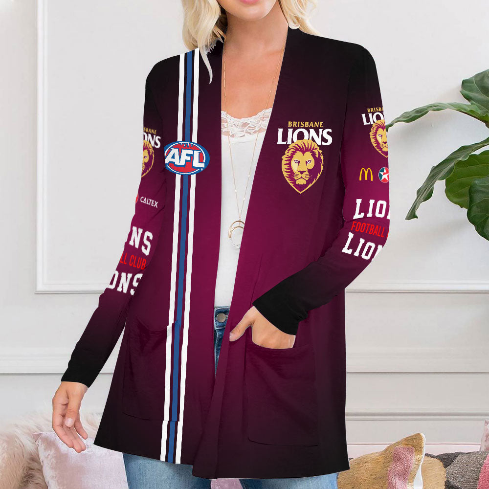 Brisbane Lions Women's Patch Pocket Cardigan – VANDH 3760
