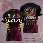 Brisbane Broncos 2025 NRL Premiers 3D Apparel – HOATT14195