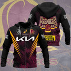 Brisbane Broncos 2025 NRL Premiers 3D Apparel – HOATT13625