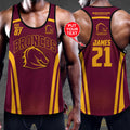 Personalized Brisbane Broncos Y-Back Muscle Tank Top – VANDH 885