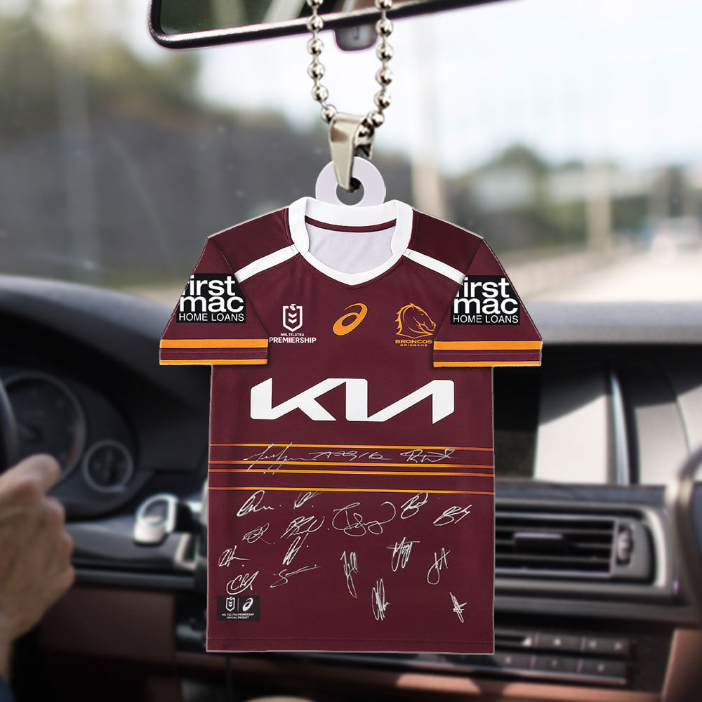 Brisbane Broncos 2025 NRL Premiers 2-Side Printed Car Ornament – HOATT13945