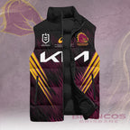 Brisbane Broncos 2025 NRL Premiers 3D Sleeveless Down Jacket – HOATT14483