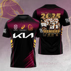 Brisbane Broncos 2025 NRL Premiers 3D Apparel – HOATT14492