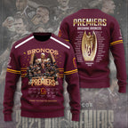 Brisbane Broncos 2025 Premiership 3D Apparel – TANTN17469