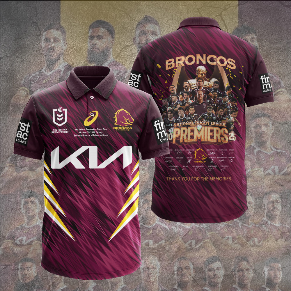 Brisbane Broncos 2025 Premiership 3D Apparel – TANTN18319