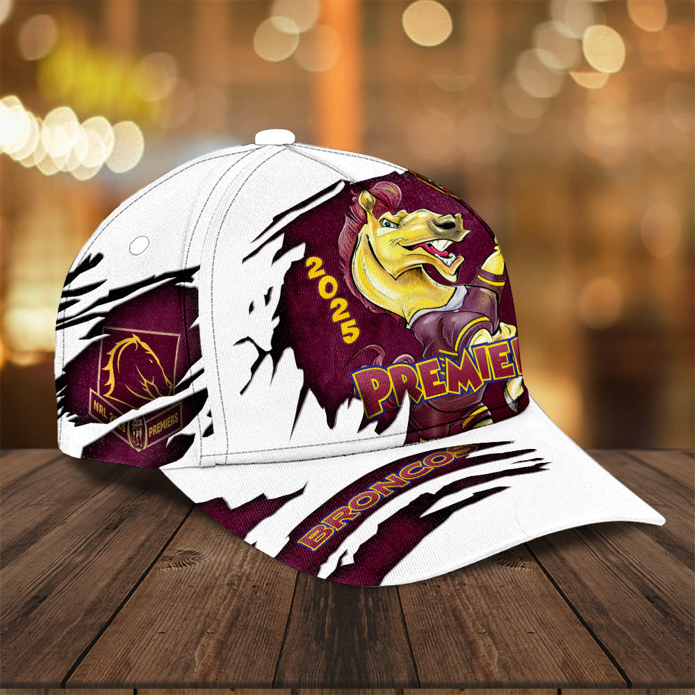 Personalized Brisbane Broncos 2025 Premiership Classic Cap – TANTN17291