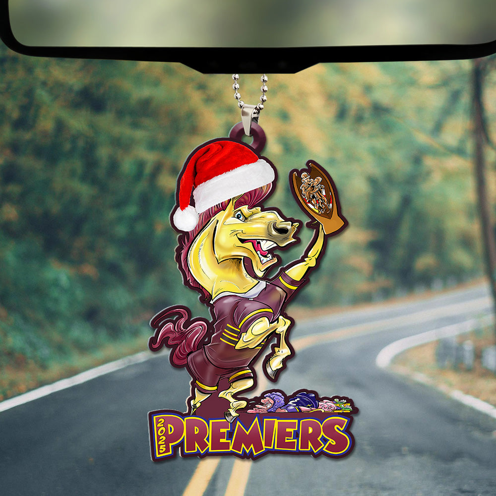 Brisbane Broncos 2025 Premiership Custom shape 2-sided Acrylic Car Ornament – TANTN17534