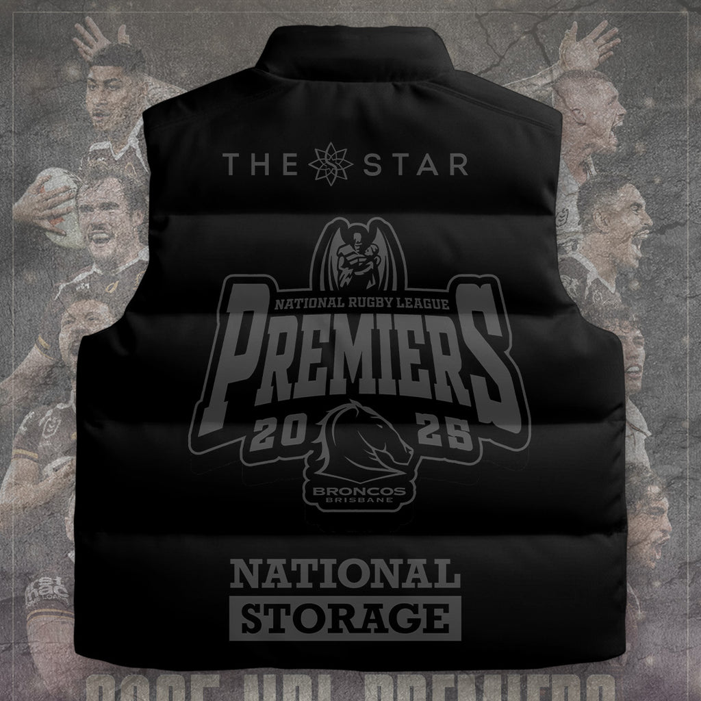 Brisbane Broncos 2025 Premiership 3D Sleeveless Down Jacket – TANTN17686