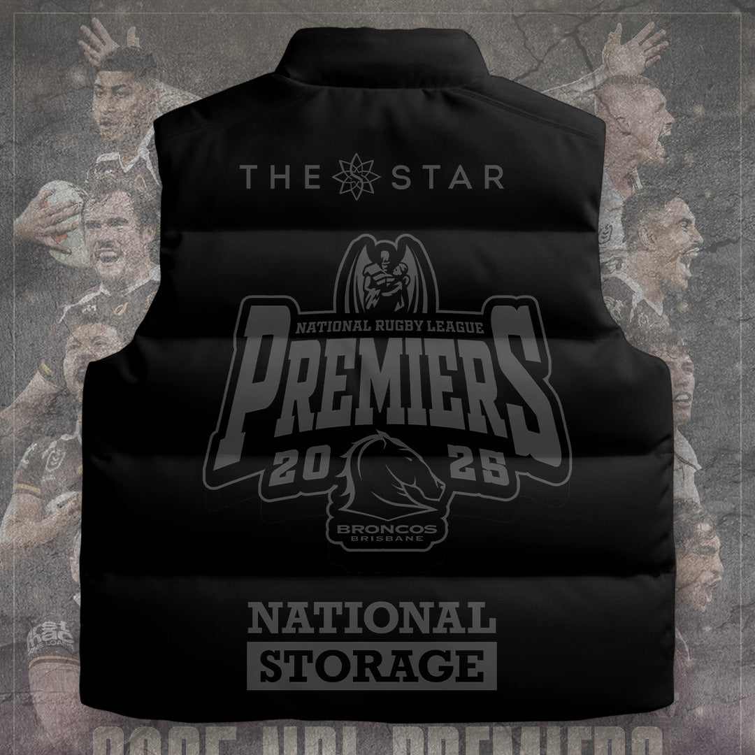 Brisbane Broncos 2025 Premiership 3D Sleeveless Down Jacket – TANTN17686