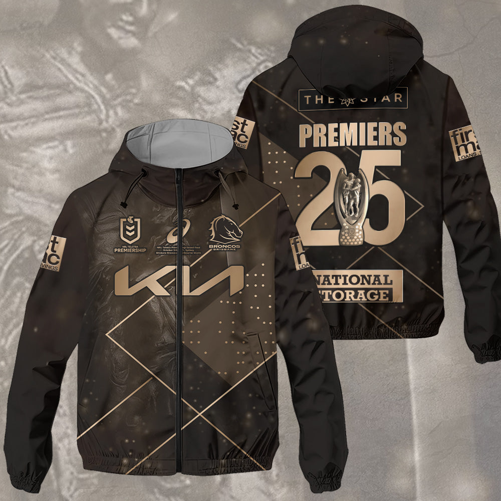 Brisbane Broncos Premiers 2025 3D Windbreaker Jacket – GNE4558