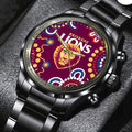 Brisbane Lions Black Stainless Steel Watch – HOATT 6389