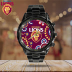 Brisbane Lions Black Stainless Steel Watch – HOATT 6389