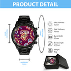 Brisbane Lions Black Stainless Steel Watch – HOATT 6389