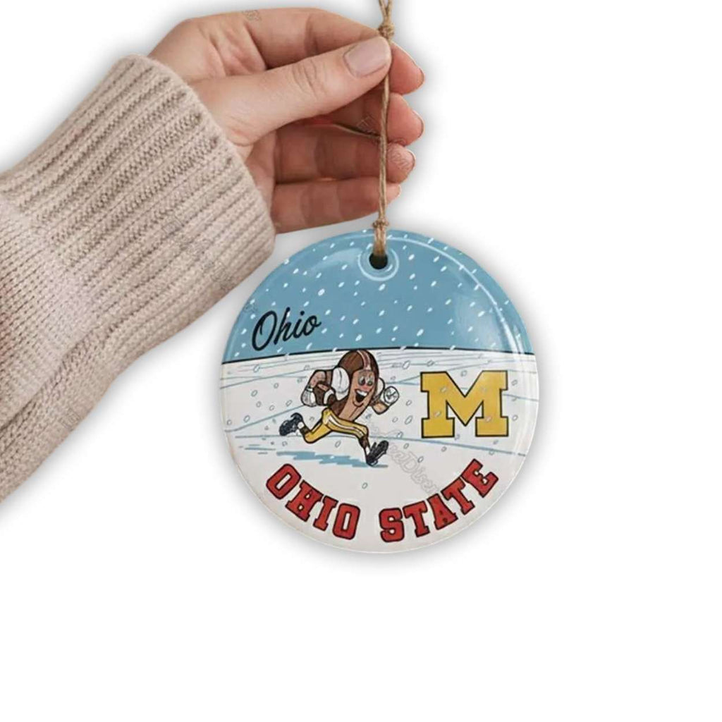 Brutus Ohio Snow Erase The M Ornament