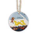 Brutus Ohio State Snow Erase The M Ornament