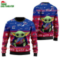 Buffalo Bills Baby Yoda Hug The Ball Christmas Ugly Sweater