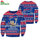 Buffalo Bills Merrykissmyass Funny Santa Claus Christmas Ugly Sweater