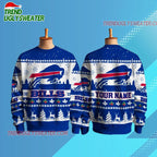 Personalized Buffalo Bills NFL Snow Ugly Christmas Sweater