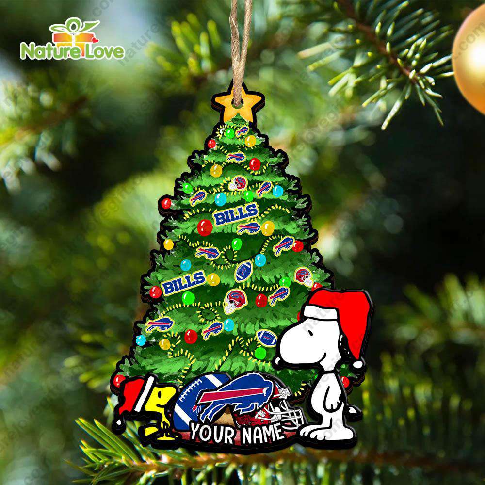 Buffalo Bills Snoopy Peanuts Custom Christmas Ornament Xmas Tree Decorations