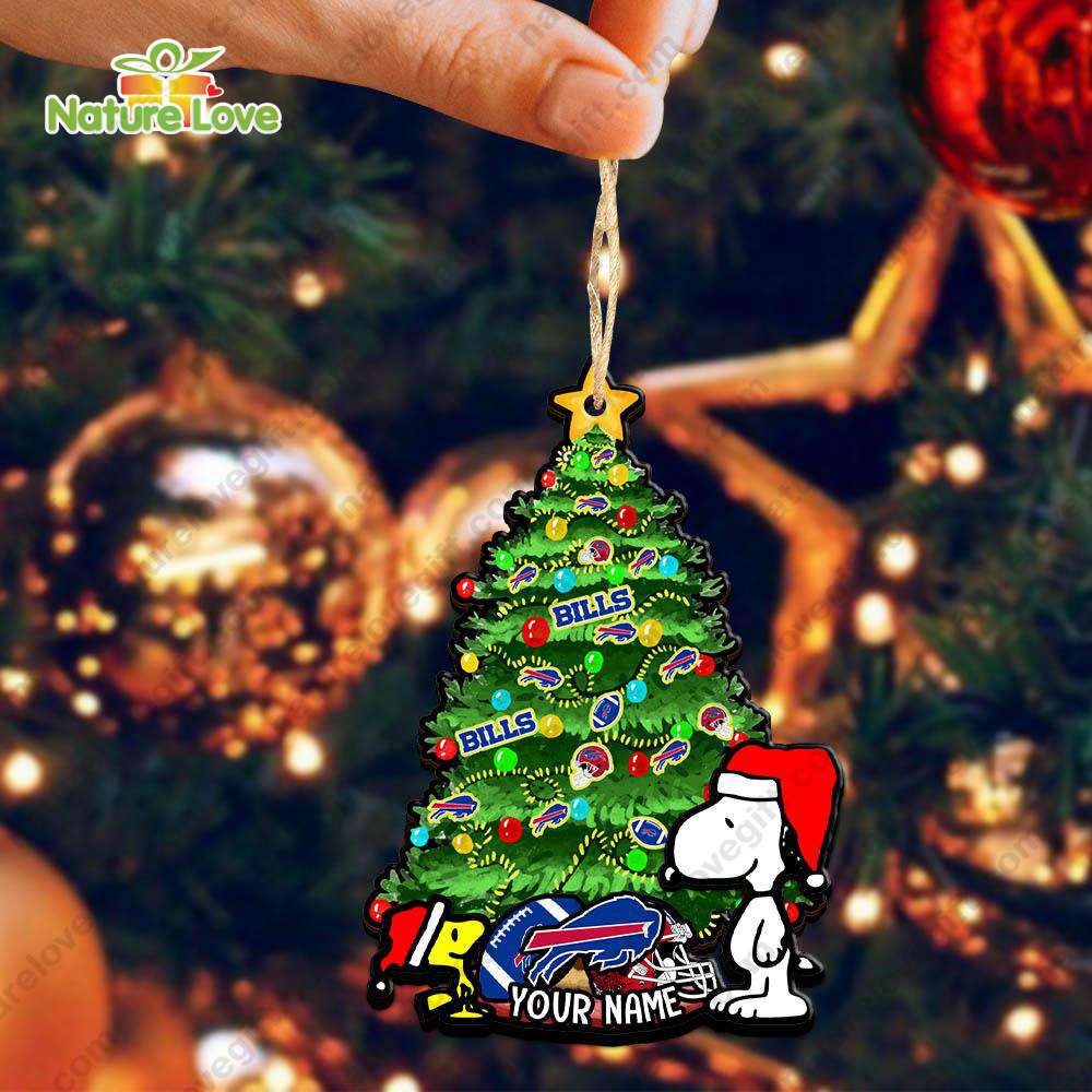 Buffalo Bills Snoopy Peanuts Custom Christmas Ornament Xmas Tree Decorations