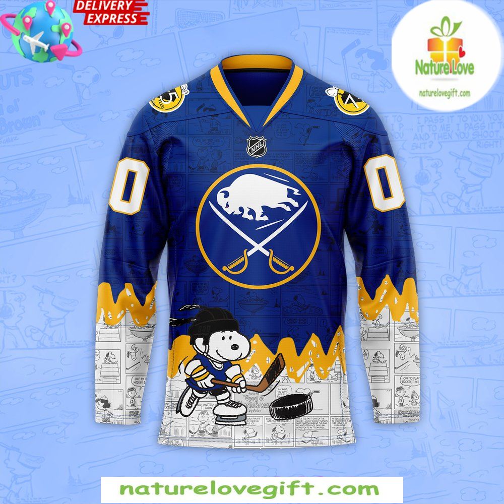 Buffalo Sabres 75th Anniversary Peanuts Hockey Jersey