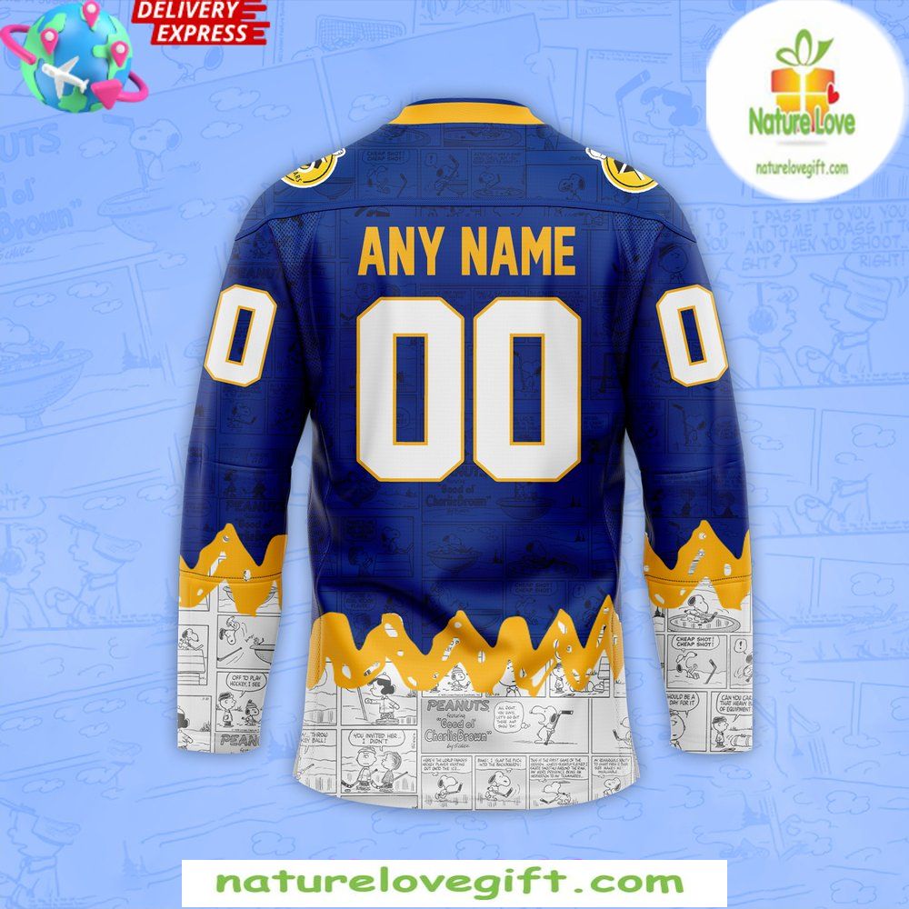 Buffalo Sabres 75th Anniversary Peanuts Hockey Jersey