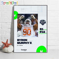 Byron Murphy II To Picked No 16 By Texas Football NFl Draft Detroit 2024 Wall Art Poster Canvas