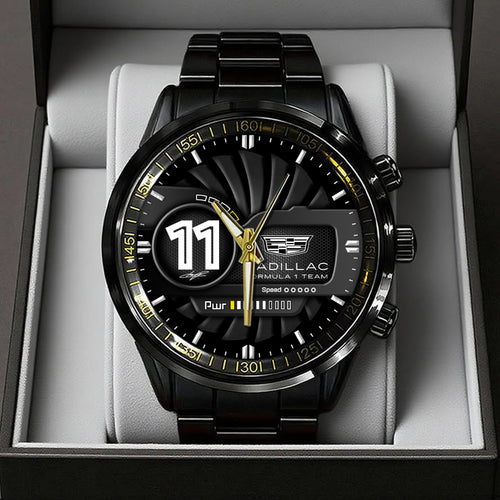 Cadillac Formula 1 Team x Checo Perez Black Stainless Steel Watch – TANTN20082