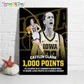 Caitlin Clark 1000 Points In A Single Season Poster Canvas
