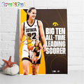 Caitlin Clark Is The Big Ten Womens Basketball All-Time Leading Scorer Poster Canvas